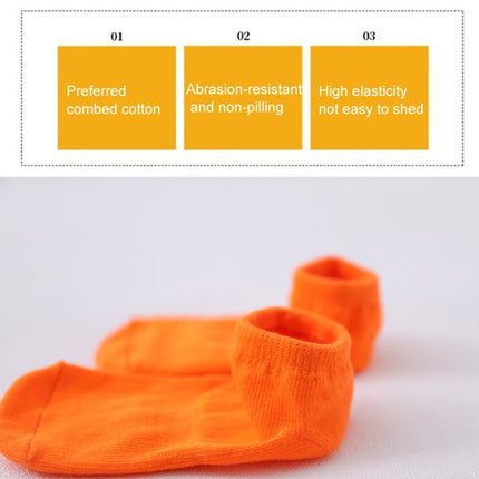 4pairs Anti-slip Dotted Rubber Trampoline Socks Toddler Socks For Children 1-5 Years Old(Orange Red)-garmade.com