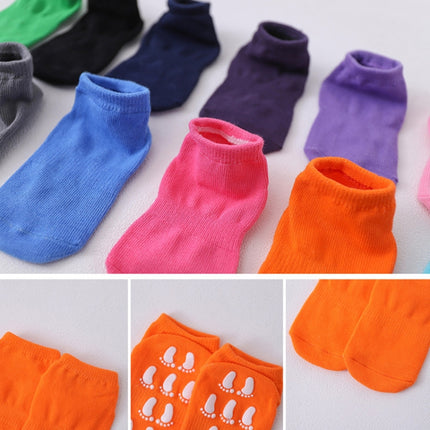 4pairs Anti-slip Dotted Rubber Trampoline Socks Toddler Socks For Children 1-5 Years Old(Lake Blue)-garmade.com