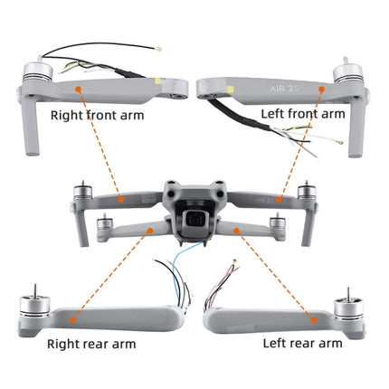 for DJI Mavic Air 2S Left Front Arm Front And Rear Machine Arm Shell Repair Accessories-garmade.com