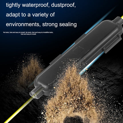 P-1101-5 5pcs SC Type Optical Fiber Waterproof Protective Box Leather Light Cable Continuation Box-garmade.com