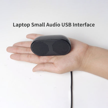 5002 USB Sound Card Computer Small Speakers Mini Desktop Audio(Black)-garmade.com