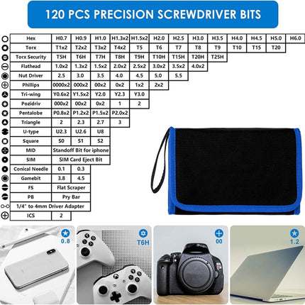 142 In 1 Precision Screwdriver Set Magnetic Screw Driver Bit Kit For PC Phone Repair Tool-garmade.com