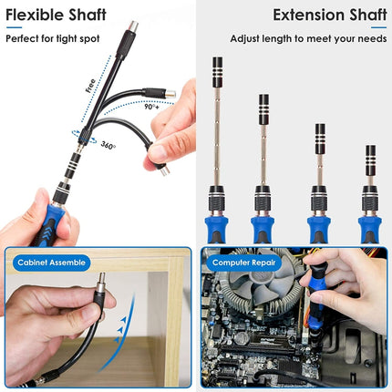 142 In 1 Precision Screwdriver Set Magnetic Screw Driver Bit Kit For PC Phone Repair Tool-garmade.com