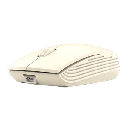 811 3 Keys Laptop Mini Wireless Mouse Portable Optical Mouse, Spec: Charging Version (Beige)-garmade.com