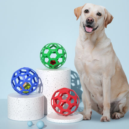 1030001 Dog Toy Hollow Ball Bite-resistant Elastic Pet Rubber Toy Balls, Spec: Hollow(Green)-garmade.com