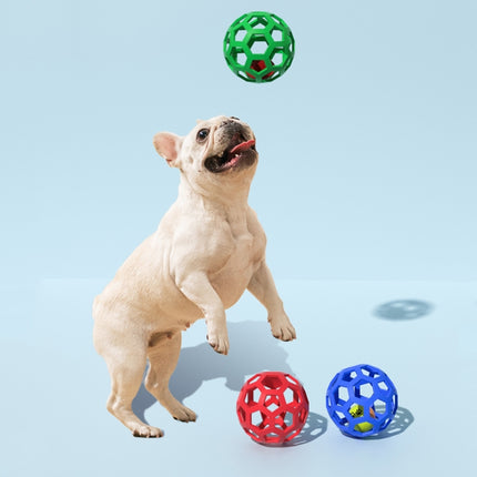 1030001 Dog Toy Hollow Ball Bite-resistant Elastic Pet Rubber Toy Balls, Spec: Hollow(Green)-garmade.com