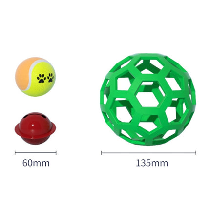 1030001 Dog Toy Hollow Ball Bite-resistant Elastic Pet Rubber Toy Balls, Spec: Bell(Red)-garmade.com