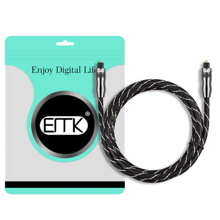 EMK QH/A6.0 Digital Optical Fiber Audio Cable Amplifier Audio Line, Length 1.5m(Black)-garmade.com