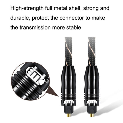 EMK QH/A6.0 Digital Optical Fiber Audio Cable Amplifier Audio Line, Length 2m(Black)-garmade.com
