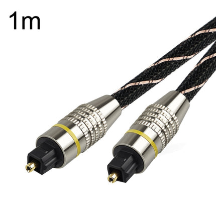EMK HB/A6.0 SPDIF Interface Digital High-Definition Audio Optical Fiber Cable, Length: 1m(Black White Net)-garmade.com