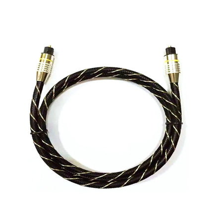 EMK HB/A6.0 SPDIF Interface Digital High-Definition Audio Optical Fiber Cable, Length: 1m(Black White Net)-garmade.com