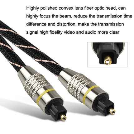 EMK HB/A6.0 SPDIF Interface Digital High-Definition Audio Optical Fiber Cable, Length: 1.5m(Black White Net)-garmade.com