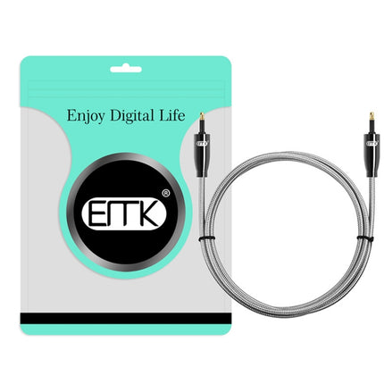 EMK QH4.0 Mini Toslink 3.5mm Interface SPDIF Audio Fiber Optical, Length: 5m(Black)-garmade.com