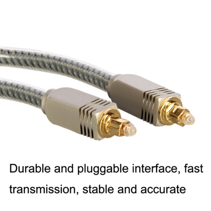 EMK YL/B Audio Digital Optical Fiber Cable Square To Square Audio Connection Cable, Length: 1.5m(Transparent Gray)-garmade.com