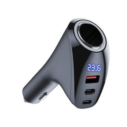 Car Charger Multifunctional Digital Display QC Charging Cigarette Lighter Adapter, Model: CCA Dual PD-garmade.com