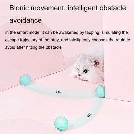 0001 Smart Gravity Teaser Cat Rolling Ball Teeth Resistant Cat Toys(Blue)-garmade.com