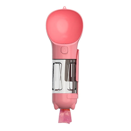 3 in 1 Leakproof Outdoor Dog Water Fountain Portable Pet Drinking Bottle, Size: 300ml(Pink)-garmade.com