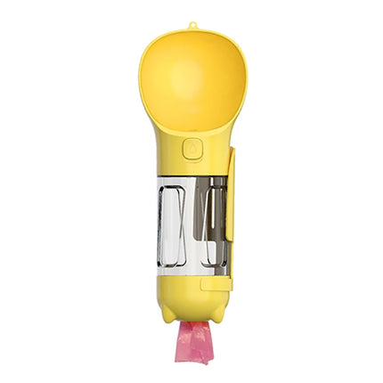 3 in 1 Leakproof Outdoor Dog Water Fountain Portable Pet Drinking Bottle, Size: 300ml(Yellow)-garmade.com