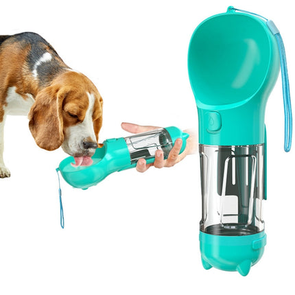 3 in 1 Leakproof Outdoor Dog Water Fountain Portable Pet Drinking Bottle, Size: 300ml(Yellow)-garmade.com