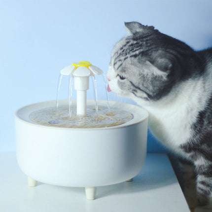 346578 Pets Automatic Circulation Filter Cat Flowing Drinking Fundation, Spec: USB Interface(Flower)-garmade.com