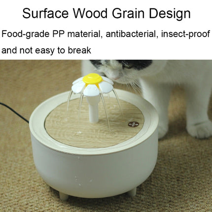 346578 Pets Automatic Circulation Filter Cat Flowing Drinking Fundation, Spec: USB Automatic Power Off(Flower)-garmade.com