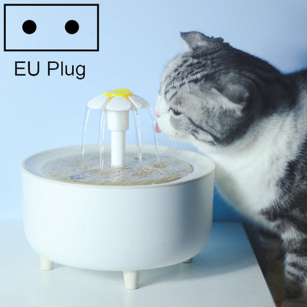 346578 Pets Automatic Circulation Filter Cat Flowing Drinking Fundation, Spec: EU Plug(Flower)-garmade.com