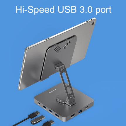 Blueendless 4K HD 60Hz Type-C/USB-C Expansion Dock Mobile Phone Tablet Holder , Spec: 10 in 1-garmade.com