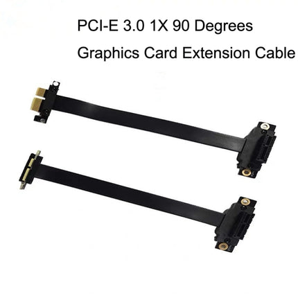 PCI-E 3.0 1X 90 Degrees Graphics Card / Wireless Network Card Extension Cable, Cable Length: 30cm-garmade.com