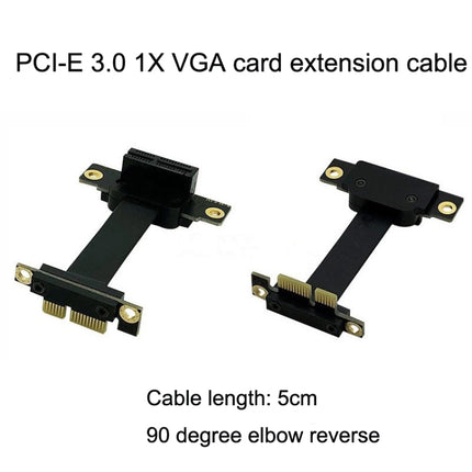 PCI-E 3.0 1X To 1X 90 Degrees Reverse Graphics Card / Wireless Network Card / Conversion Card Extension Cable(Black)-garmade.com