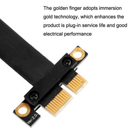 PCI-E 3.0 1X 180-degree Graphics Card Wireless Network Card Adapter Block Extension Cable, Length: 15cm-garmade.com