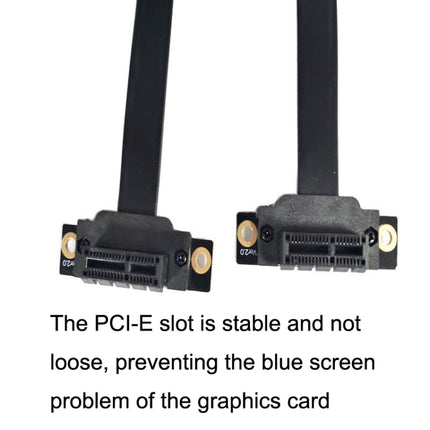 PCI-E 3.0 1X 180-degree Graphics Card Wireless Network Card Adapter Block Extension Cable, Length: 20cm-garmade.com