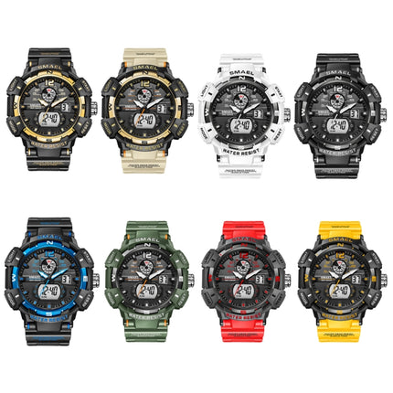 SMAEL 8045 Outdoor Waterproof Time Sports Luminous Dual Display Watch(Black)-garmade.com