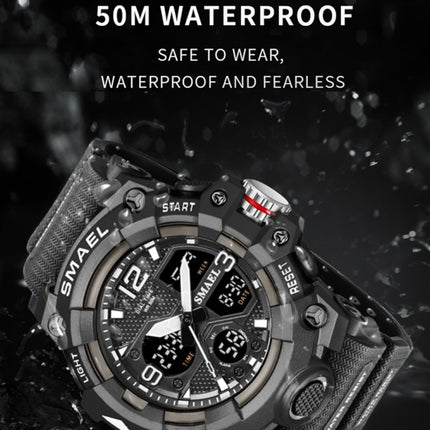 SMAEL 8008 Outdoor Sports Multifunctional Waterproof Luminous Men Watch(Deep Blue)-garmade.com