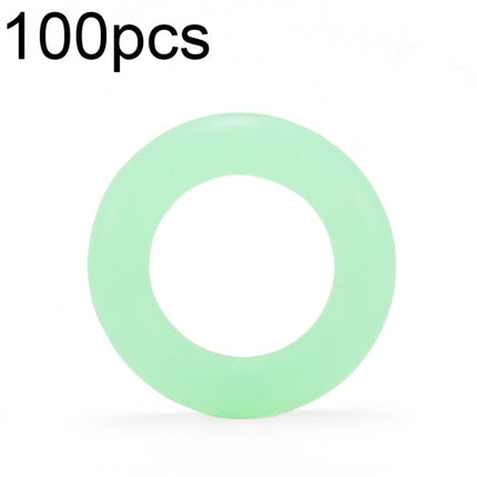 100pcs Outdoor Camping Nail Luminous Circle Multifunctional Silicone Reflective Warning Ring(Luminous)-garmade.com
