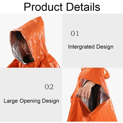 Outdoor Cycling Thickened Reflective Windproof Multifunctional Raincoat(Orange)-garmade.com