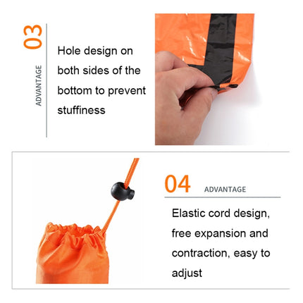 Portable Aluminum Film Outdoor Emergency Warming Triangular Tent(Orange)-garmade.com