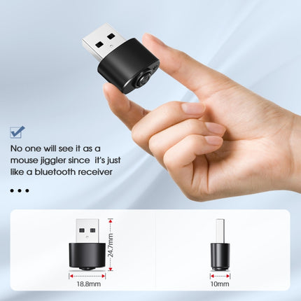 H31 Mini Virtual Mouse To Prevent Computer Lock Screen Usb Mice Switch(Black)-garmade.com