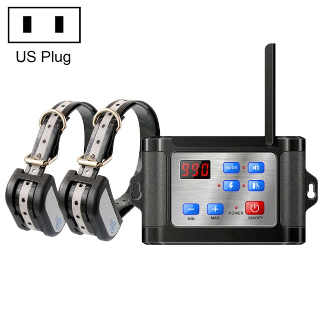 Outdoor Wireless Electronic Pet Fence Night Reflective Collar, Specification: One for Two(US Plug)-garmade.com