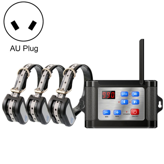 Outdoor Wireless Electronic Pet Fence Night Reflective Collar, Specification: One for Three(AU Plug)-garmade.com