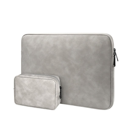 ND12 Lambskin Laptop Lightweight Waterproof Sleeve Bag, Size: 13.3 inches(Gray with Bag)-garmade.com