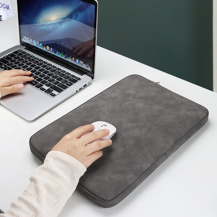 ND12 Lambskin Laptop Lightweight Waterproof Sleeve Bag, Size: 13.3 inches(Deep Gray)-garmade.com