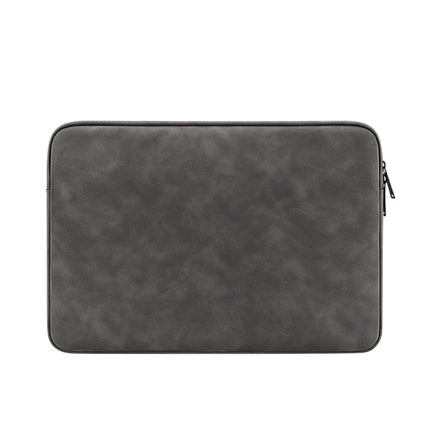 ND12 Lambskin Laptop Lightweight Waterproof Sleeve Bag, Size: 14.1-15.4 inches(Deep Gray)-garmade.com