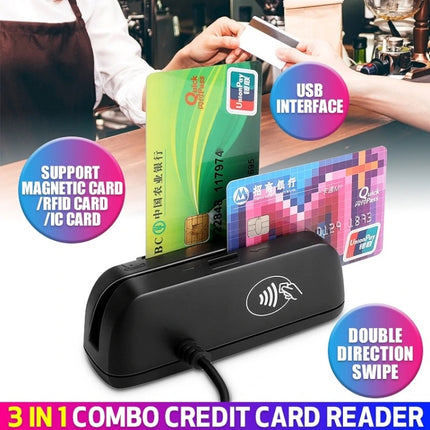 YL116U-3 3 in 1 IC Card Induction Magnetic Card Reader-garmade.com