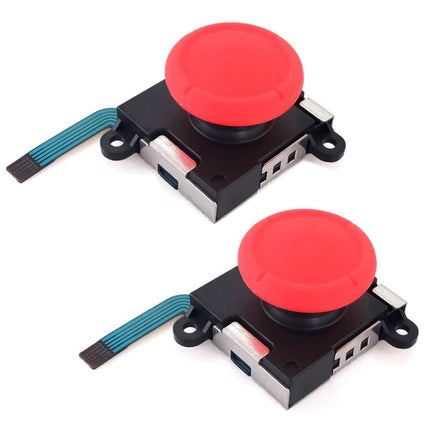 For Nintendo Switch 2pcs Game Console 3D Left Right Interoperability Rocker Remote Sensing Joystick(Red)-garmade.com