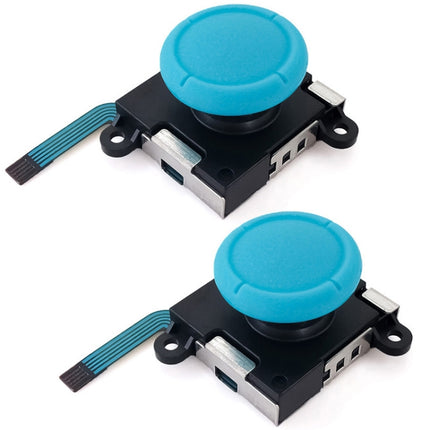 For Nintendo Switch 2pcs Game Console 3D Left Right Interoperability Rocker Remote Sensing Joystick(Blue)-garmade.com