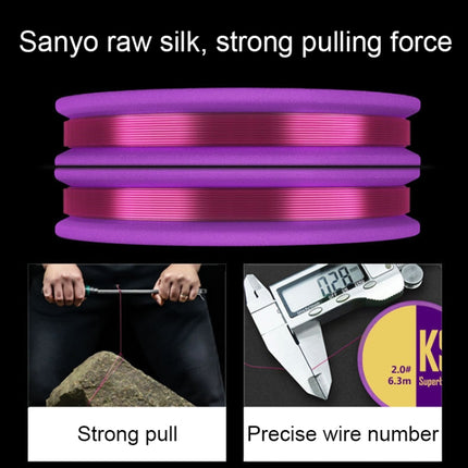 Outdoor Fishing Anti-tangle Sanyo Raw Silk PE Reinforcement Line Set, Size: 2.0(4.5m)-garmade.com