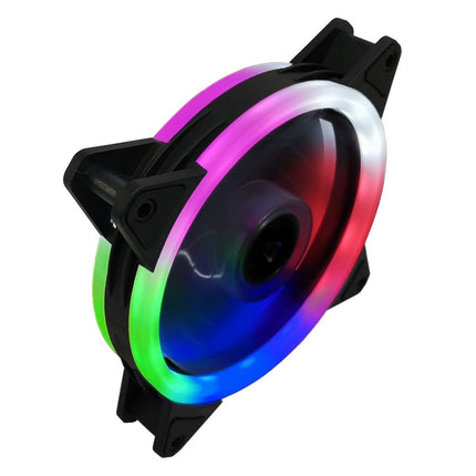 COOLMOON 12cm Dual Aperture Computer Mainframe Chassis Dual Interface Fan(Colorful)-garmade.com