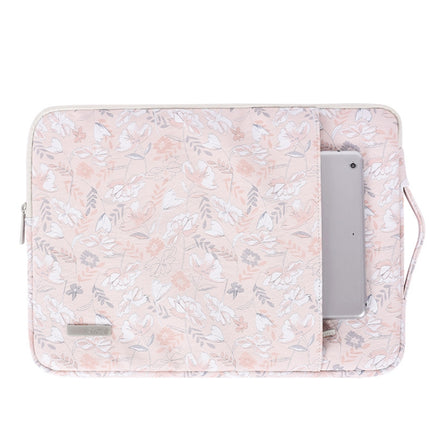 G4-89 PU Laptop Case Tablet Sleeve Bag with Telescoping Handle, Size: 13 Inch(Light Pink)-garmade.com