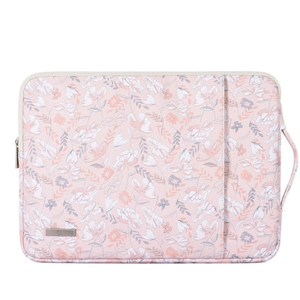 G4-89 PU Laptop Case Tablet Sleeve Bag with Telescoping Handle, Size: 13 Inch(Light Pink)-garmade.com