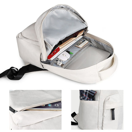 SJ13 13-15.4 inch Large-capacity Waterproof Wear-resistant Laptop Backpack(Black)-garmade.com